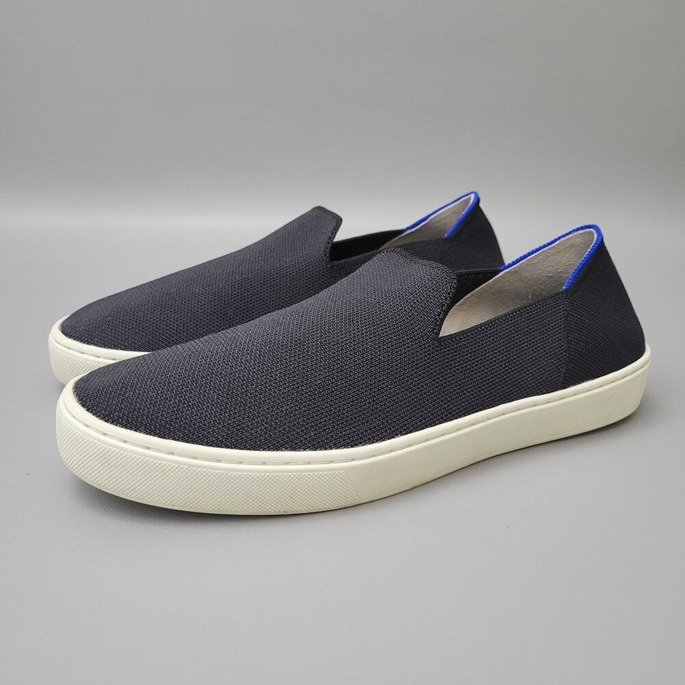 Rothys Slip On Sneaker Womens Size 9 Black Casual Knit Classic Loafer Shoes